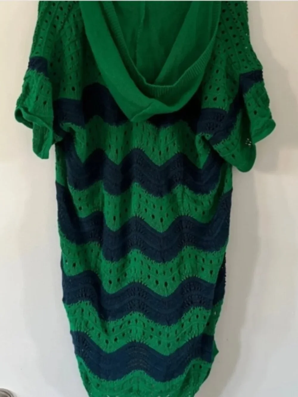 Washed Never Worn- Oversized Hooded Open Knit Tunic - Picture 2 of 2